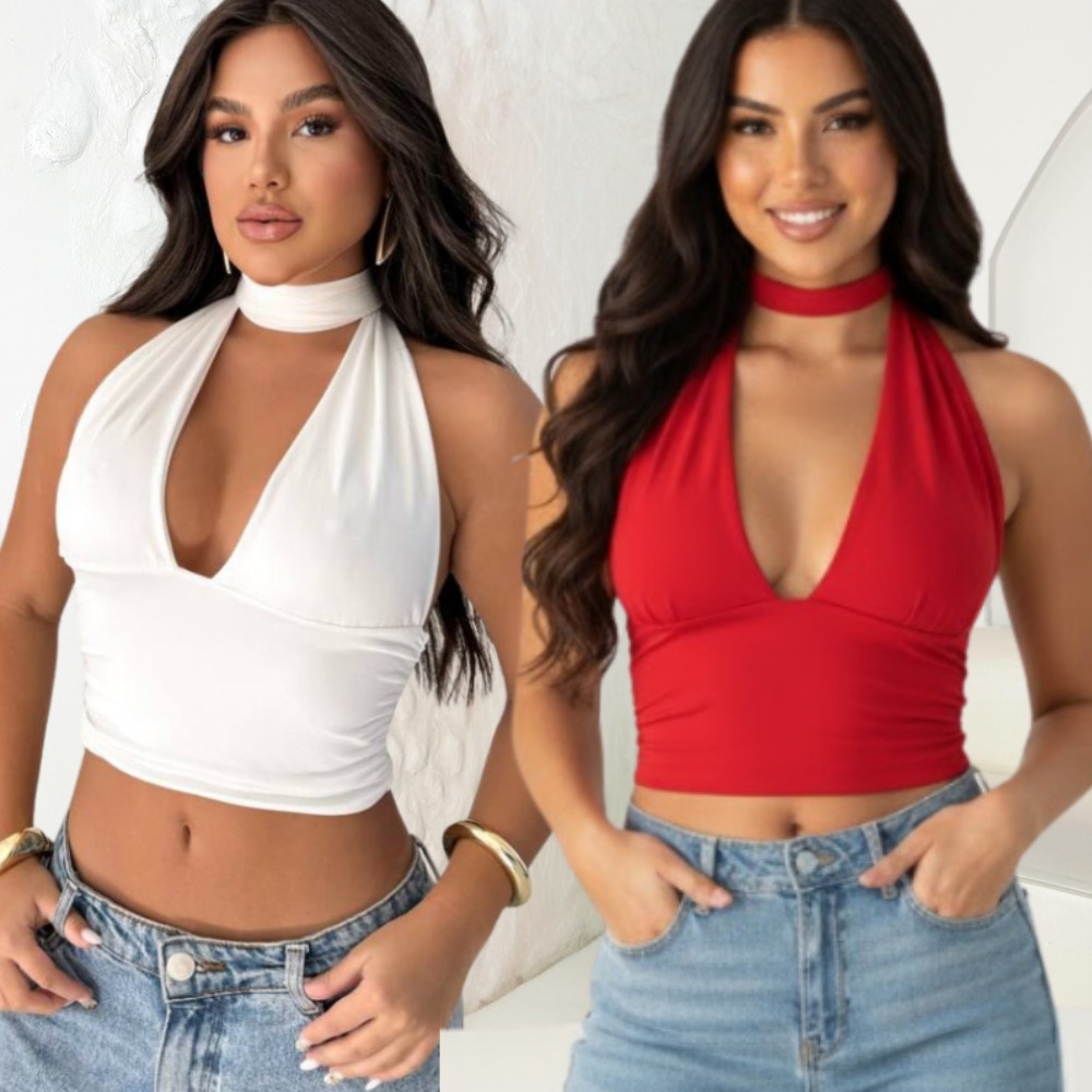 Cropped Vermelho Decotado: Onde Comprar | BuscaProdutos