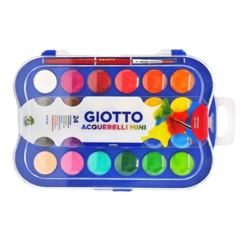 Aquarela Giotto Mini 24 Cores Estojo + Pincel em Oferta na Shopee