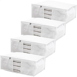 Kit 4 Caixa Saco Organizador Multiuso Roupas Cobertor Edredom Casaco Anti-mofo 60x45x22cm em Oferta na Shopee