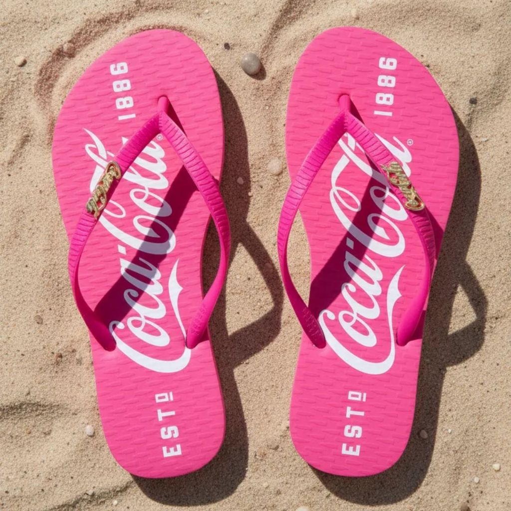 Chinelo Coca-Cola 1886 Feminino Casual Confortável e Estiloso Original