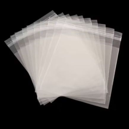 100 Un. Saco Plástico Transparente C/ Aba Adesivado PP Inoven Várias Medidas