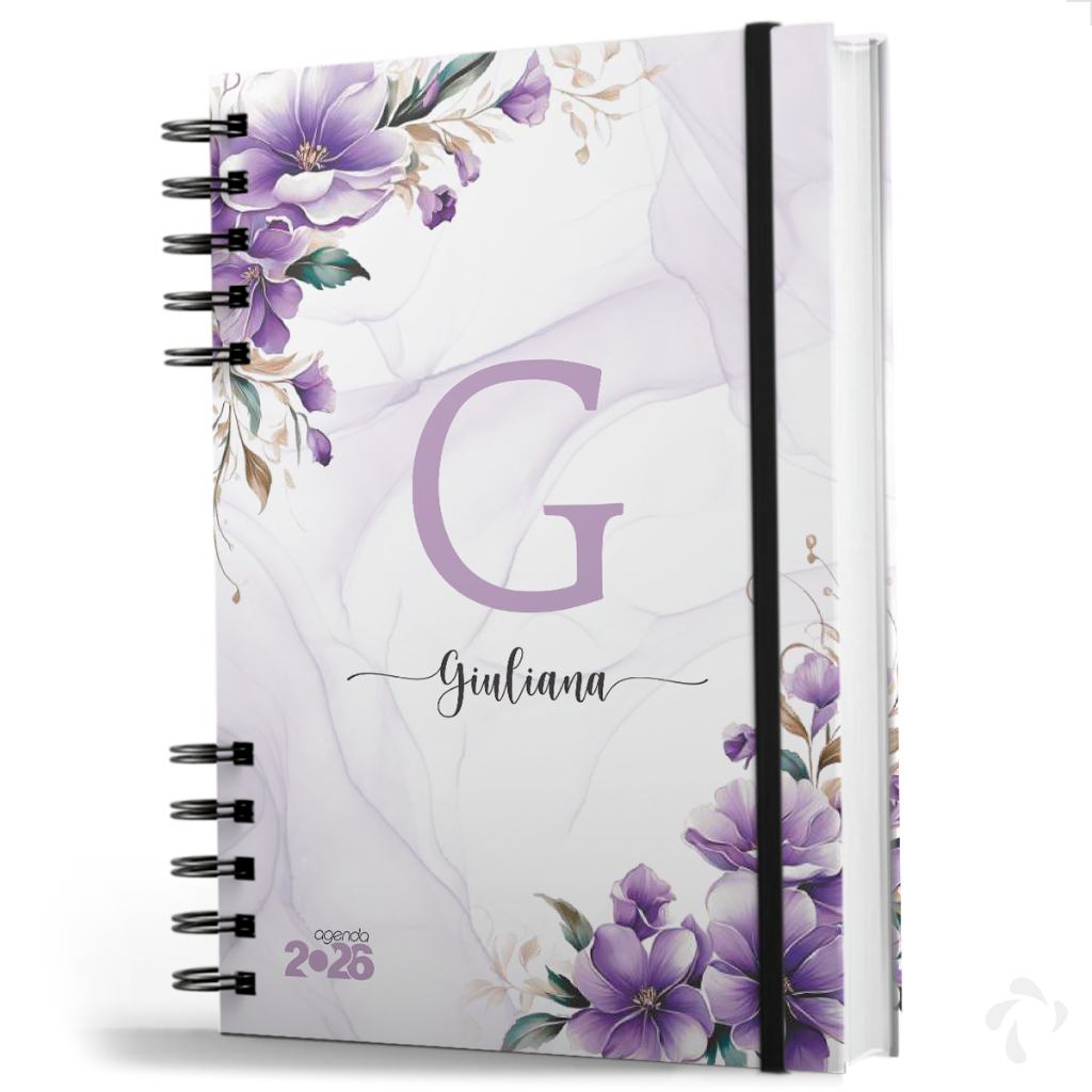 Agenda 2026 Capa Dura Personalizada com nome Spring Breeze