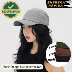 Boné Croogo Aba Curta Snapback 5 Painéis Street K-pop Unissex Ajustável Moda Asiática Envio Imediato