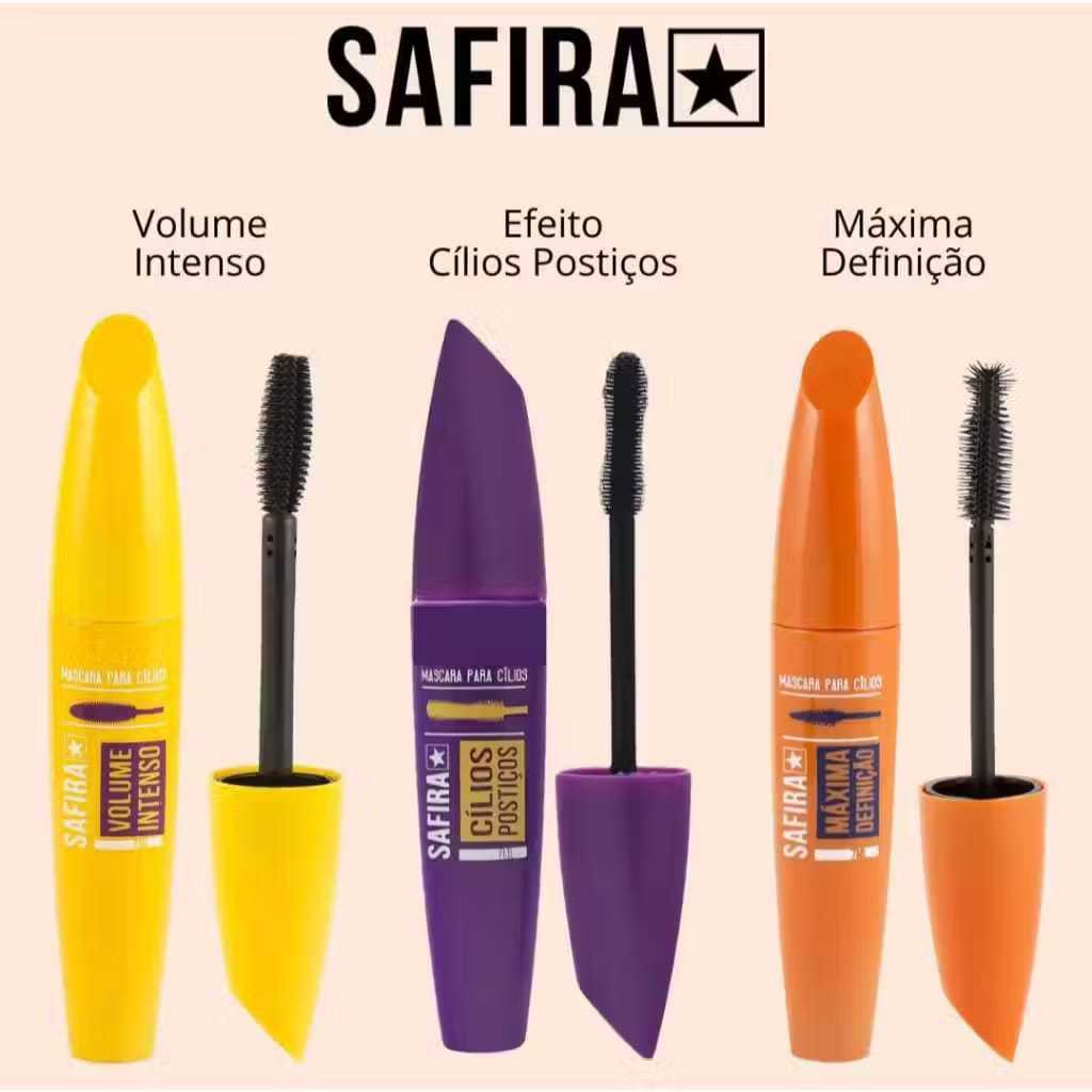 Máscara de cílios Safira em Oferta na Shopee