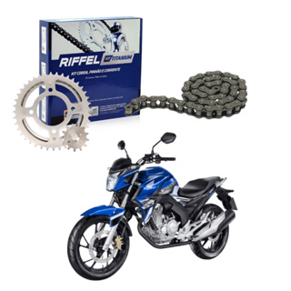 Kit Relação Tração Transmissão Cb Twister 250 2016 2017 2018 2019 2020 2021 2022 Original Riffel em Oferta na Shopee