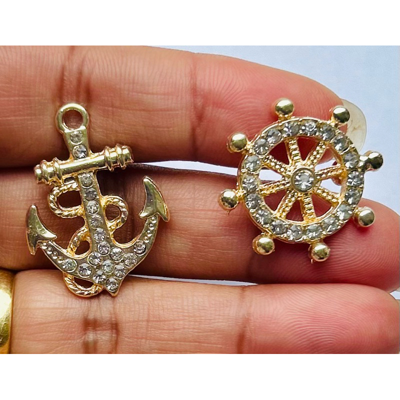 Piercing para chinelo leme e âncora, cabedal, lateral