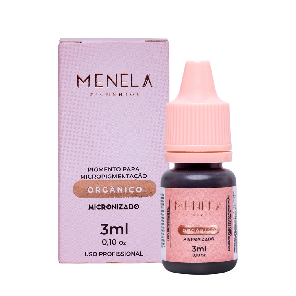 Pigmento Menela Mr. Shark (Castanho Escuro Intenso) 3ml - Orgânico Micropigmentação Sobrancelhas