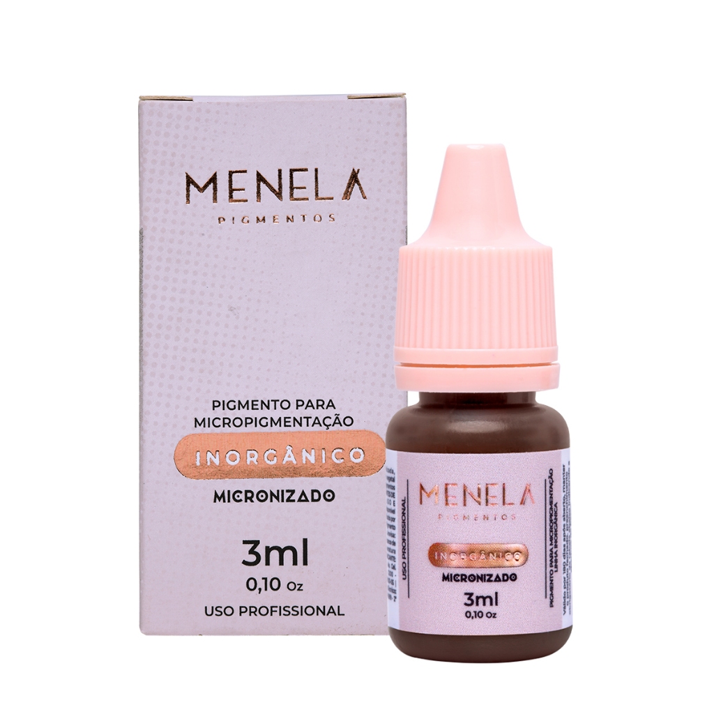 Pigmento Menela Mr. Night (Castanho Escuro Intenso) 3ml - Inorgânico Micropigmentação Sobrancelhas