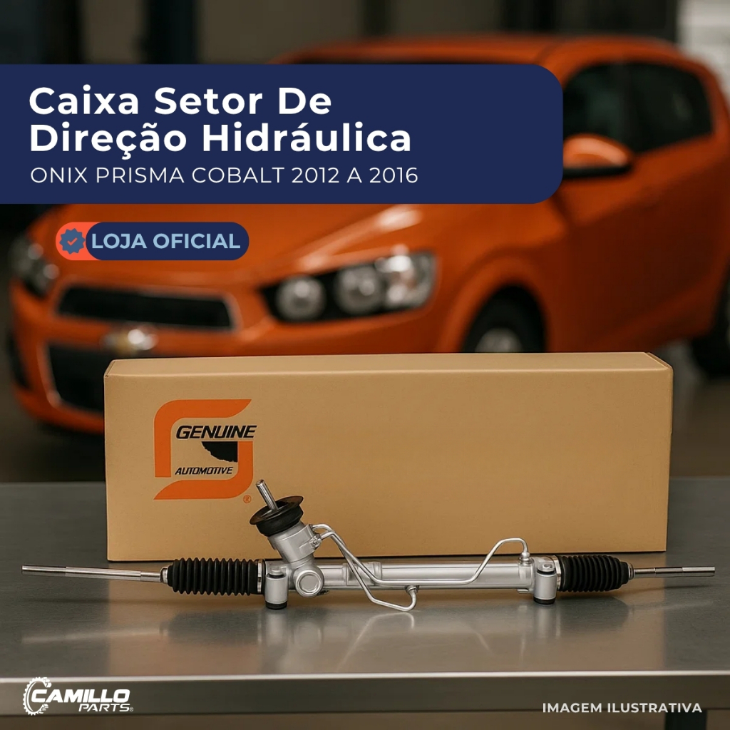 Caixa Direção Hidráulica Chevrolet Onix Prisma Cobalt Sonic Spin 2012 2016 Axiais Coifas