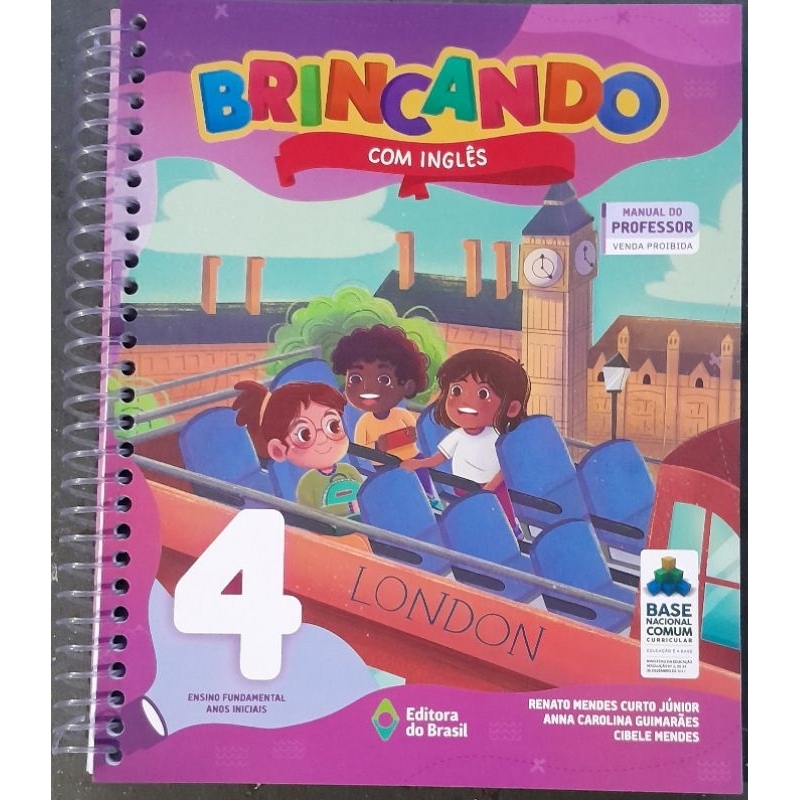 Brincando com inglês 4⁰ ano ensino fundamental anos iniciais.  Livro do professor. em Oferta na Shopee