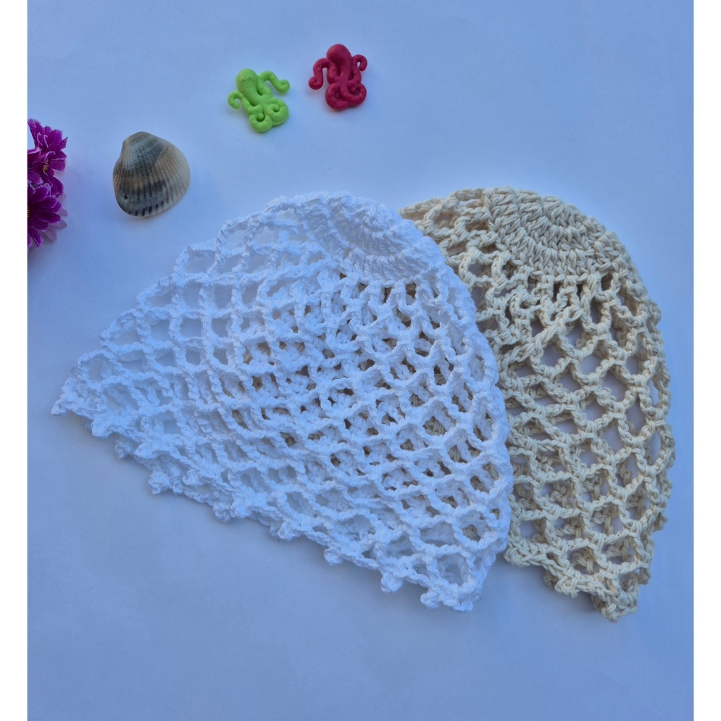 Headpiece de Crochê  Look Praia Verão acessório toca Boho Vintage em Oferta na Shopee