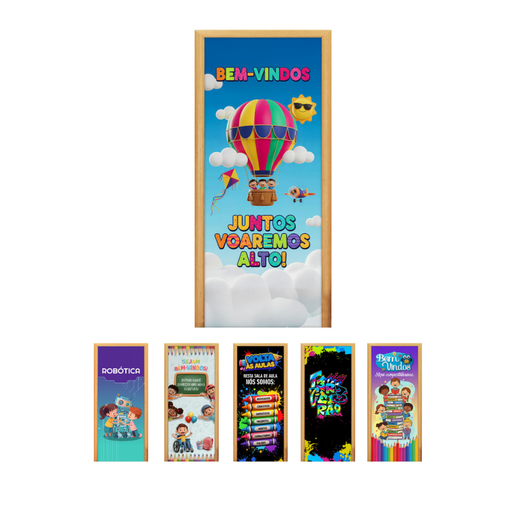 Capa Porta Decorativa Com Elástico Volta às Aulas Escolar 0,85x2,10 em Oferta na Shopee