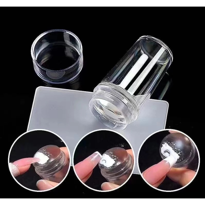 Kit 4 Carimbo De Unha Silicone Transparente NailArt Para Francesinha em Oferta na Shopee