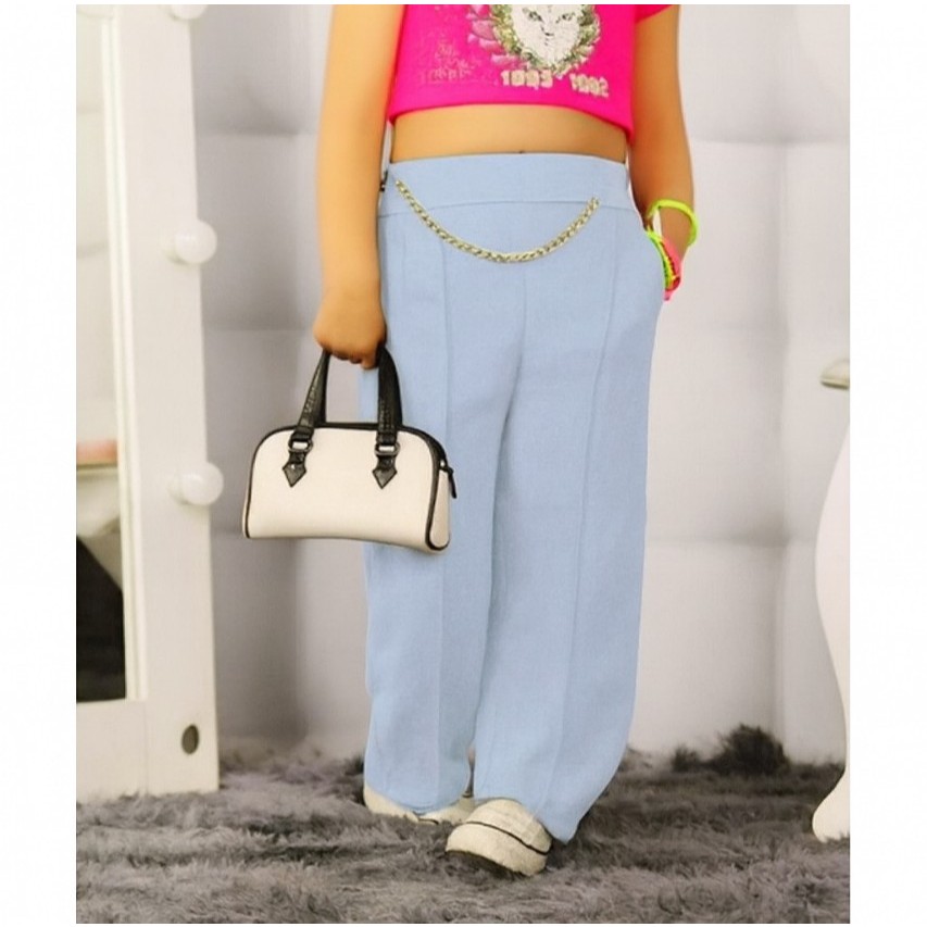 Calça Infantil Pantalona Duna Com Corrente Novidade Estilosa Moderna Moda Blogueirinha em Oferta na Shopee