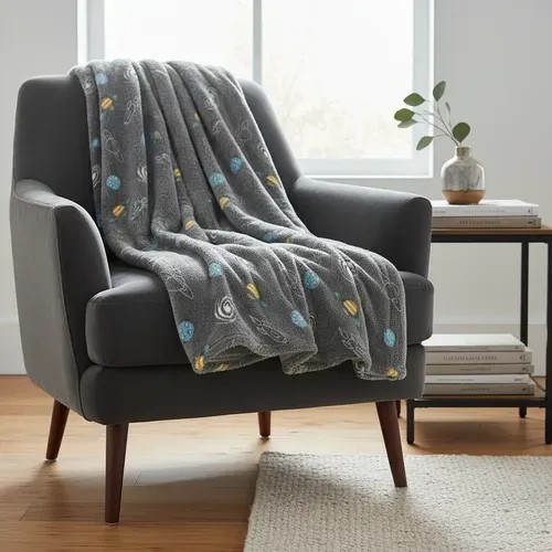 Manta Solteiro Brilha No Escuro 1,80x2,00 Mt