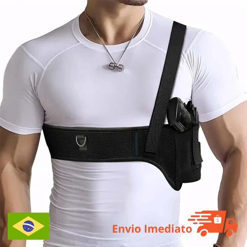 Coldre Axilar Ajustável Tático Velado Ambidestro Full Size Porte Discreto Envio Nacional