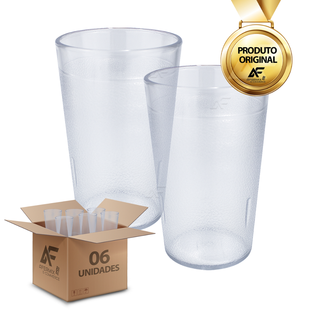 Kit 6 Copos Policarbonato Inquebrável 250ml Anti Impacto em Oferta na Shopee