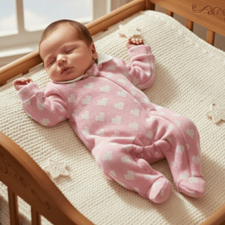 Macacão Tricot Coração Recém Nascido Luxo Conforto Gola Algodão Bebê Rosa em Oferta na Shopee