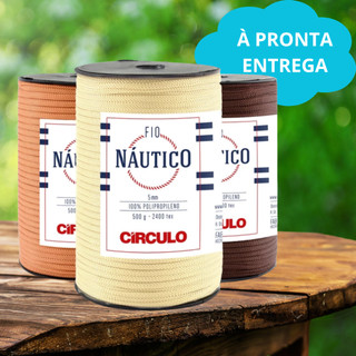 Fio Náutico Círculo macrame croche 5mm - 500 Gramas 208 METROS - Escolha a Cor
