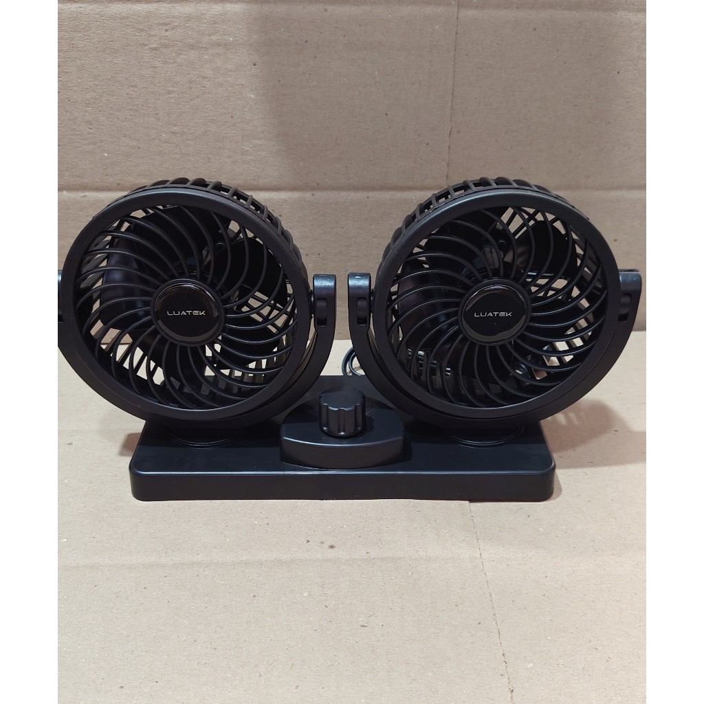 Mini Ventilador Duplo Para Carro Automotivo 24v Potente 2 Velocidades Universal