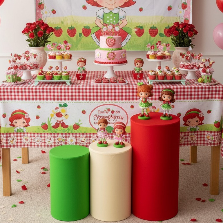 Trio de capas para Cilindro TEMA MORANGO DO AMOR!