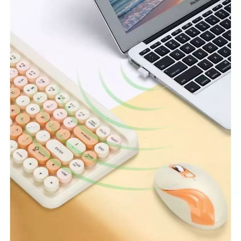 Kit Teclado E Mouse Sem Fio 2.4ghz ABNT2 Receptor Nano Usb