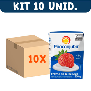 Kit 10 Creme de Leite Piracanjuba Cremoso Versatil para Receitas Doces Salgadas 15% Gordura 200g em Oferta na Shopee