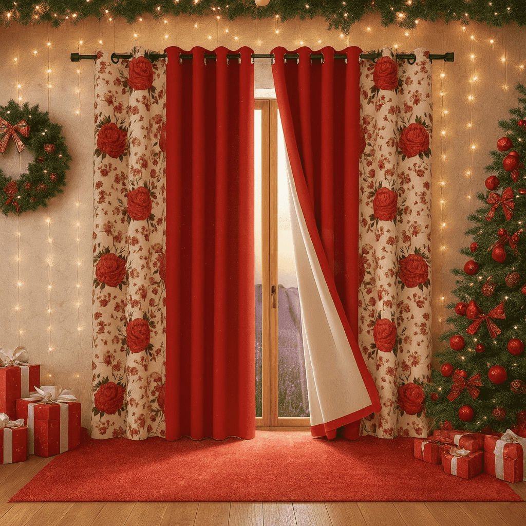 Cortina Para Sala Floratta Grande Estampada Sortidas Decoração Exclusiva 2,00x1,70 Envio Rápido