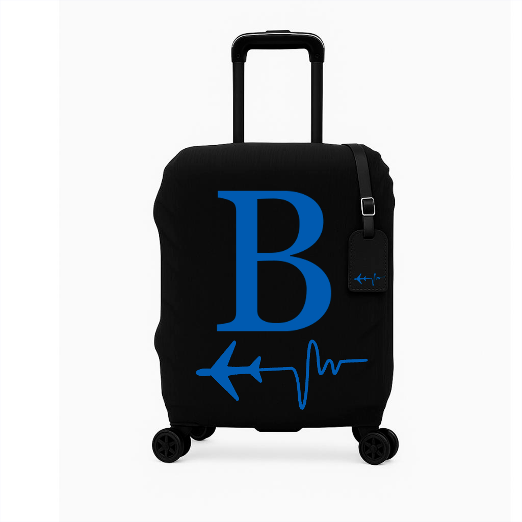 Imagem Capa De Mala 8 a 23KG P-M-G Personalize Nome Inicial Protetor Bagagem Para Viagem Protetora Grande