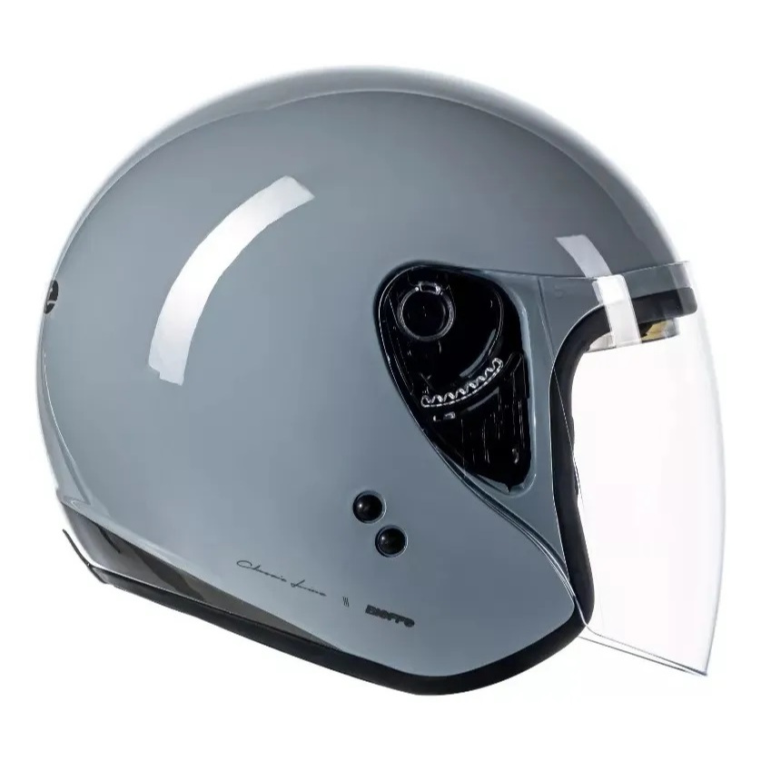 Capacete Aberto Bieffe Allegro Classic Cinza Moon+oculos Sol