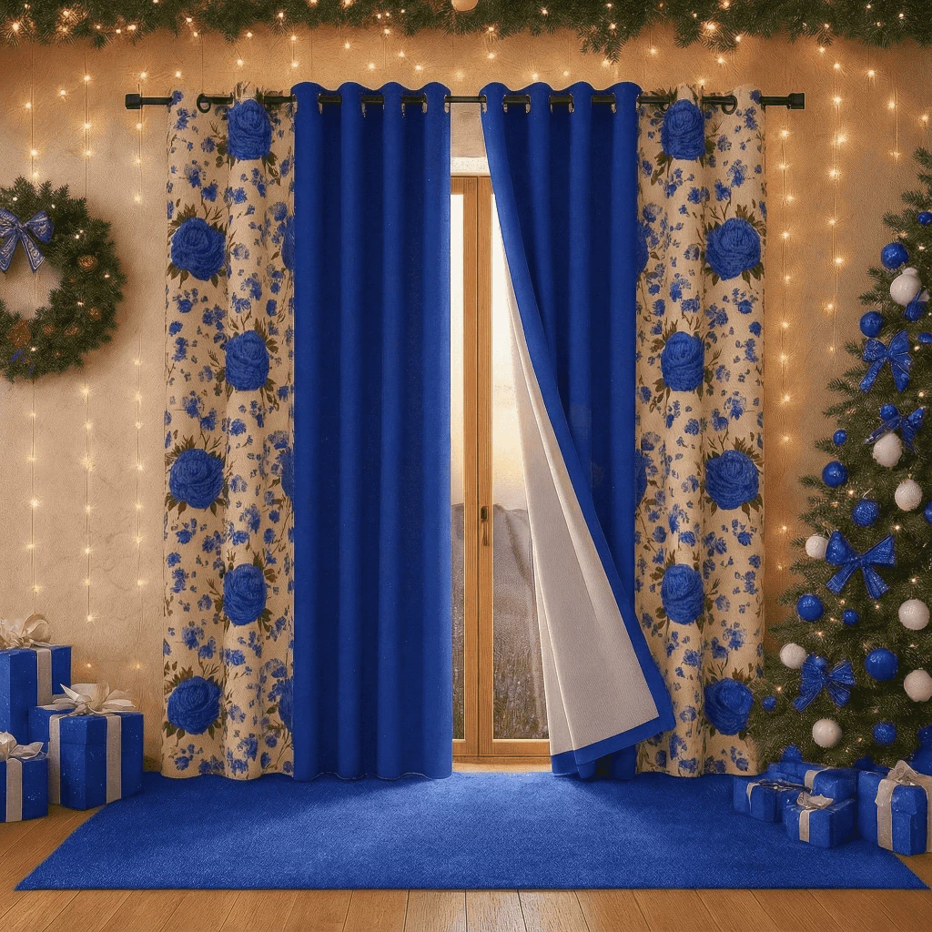 Cortina Para Quarto Sala de Estar Floratta 2,00x1,70 Estampada Mais Beleza Ao Lar Envio Rápido