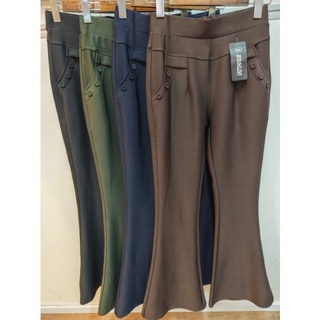 Calça flare em malha montaria com elastano(IMPORTADO) em Oferta na Shopee