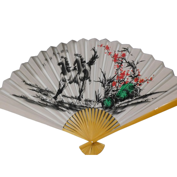 Leque Grande CAVALO , AGUIA , GAVIÃO Deorativo Restaurantes Bares Casamento Japonês Festa