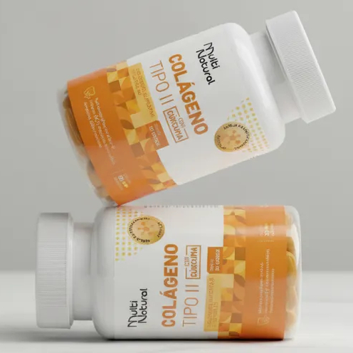 Cúrcuma + Colágeno Tipo 2 Multi Natural 1 Pote Com 30 Capsulas