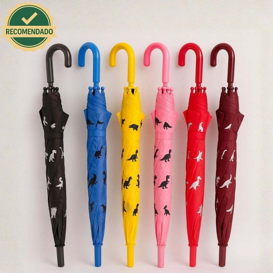 Guarda-chuva Infantil Dinossauros 5 a 9 Anos Bengala Resistente Leve Reforçado Semiautomático em Oferta na Shopee