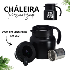 CHÁLEIRA INOX PERSONALIZADA 750ML COM LED GRAVAMOS NOME/LOGO/IMAGEM