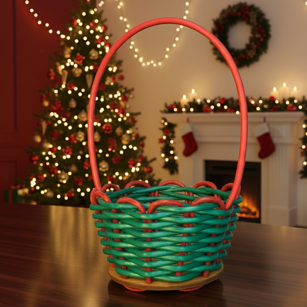 kit Mini Cestinha Sintética NATAL com 6, 12 ou 15 Unidades – Lembrancinha, Decoração, Artesanato, Páscoa, Centro de Mesa