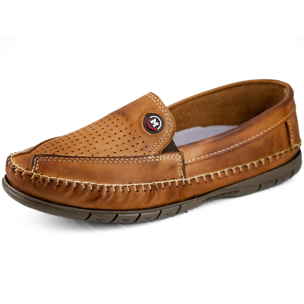 Sapato Sapatilha Mocassim Masculino Couro Legitimo Anti Stress Solado Antiderrapante Envio Imediato