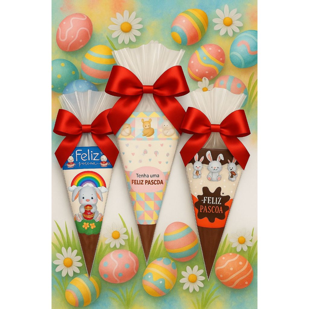 50 sacos para cone festa pascoa 18x30 em Oferta na Shopee