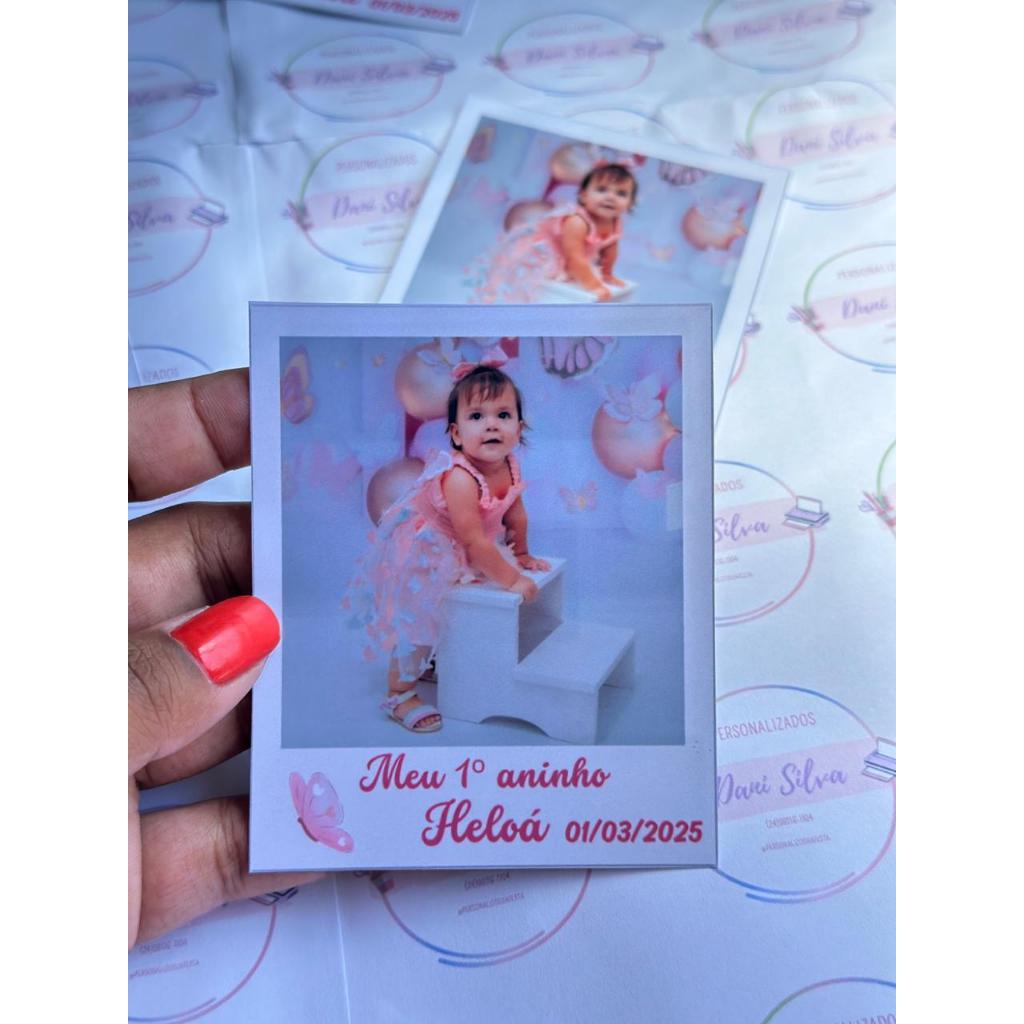 FOTO IMÃ GELADEIRA ESTILO POLAROID | PERSONALIZADA | LEMBRANCINHA | ANIVERSÁRIO INFANTIL | BATIZADO