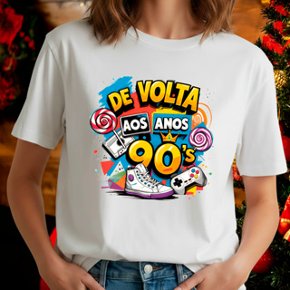 Camiseta Feminina De Volta aos Anos 90 | A Melhor Infância em Estilo Retrô em Oferta na Shopee