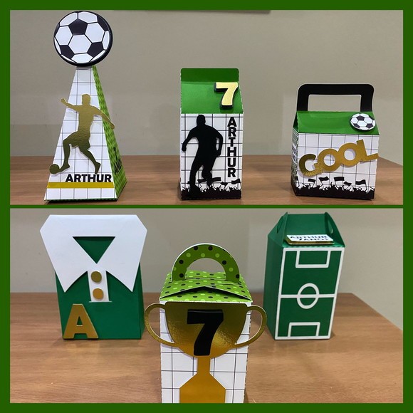 kit Caixas futebol- festa infantil menino - Personalizados para festa - aniversário - time