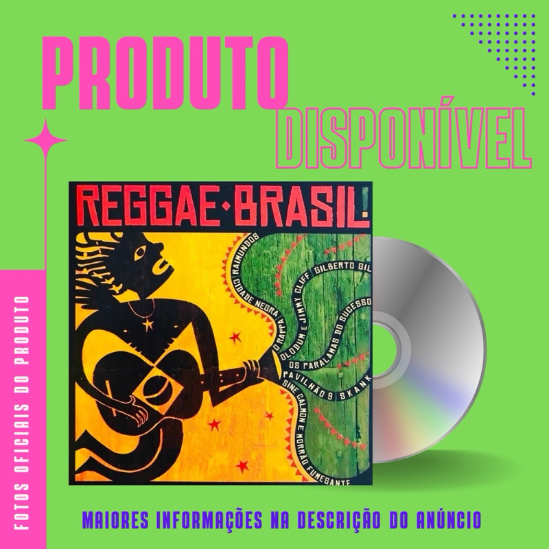 CD REGGAE BRASIL - Raimundos, Gilberto Gil, O Rappa, Natiruts, Olodum, Pavilhão 9, Cidade Negra