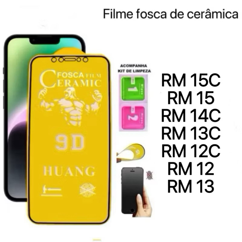 Película Fosca Cerâmica Flexível 9D Hidrogel Para Redmi 15 15c 14c 13c 12c redmi14c redmi13c redmi12c redmi13 redmi12 em Oferta na Shopee