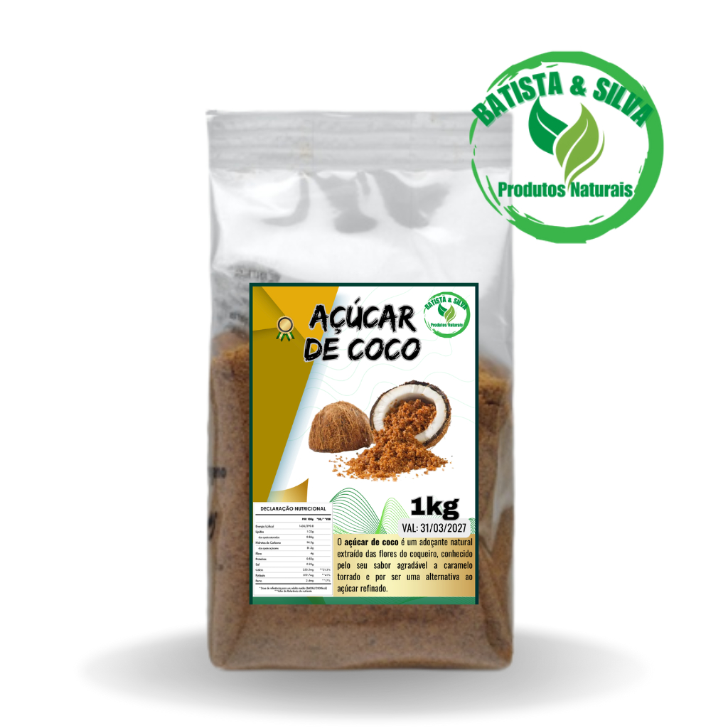 Açúcar De Coco 100% Puro e Natural - 1kg