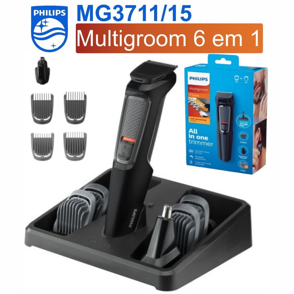 Aparador de Pelos Philips Multigroom - MG3711/15
