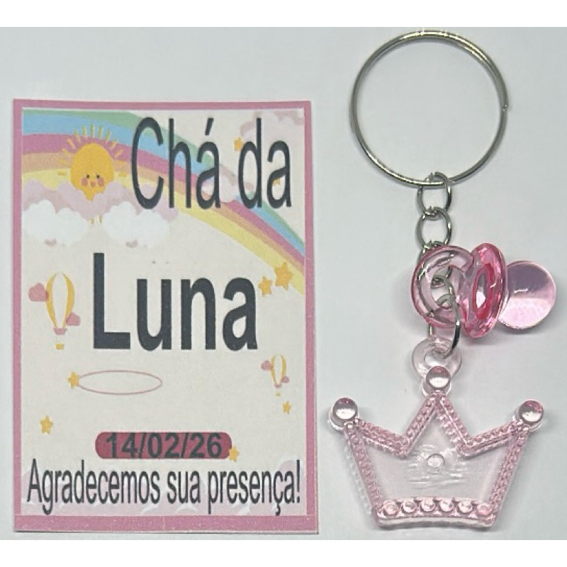 70 lembrancinha de Aniversário/Chá de fraldas/Chá de bebê/Chá rifa/chá revelação/Chaveiro de acrílico