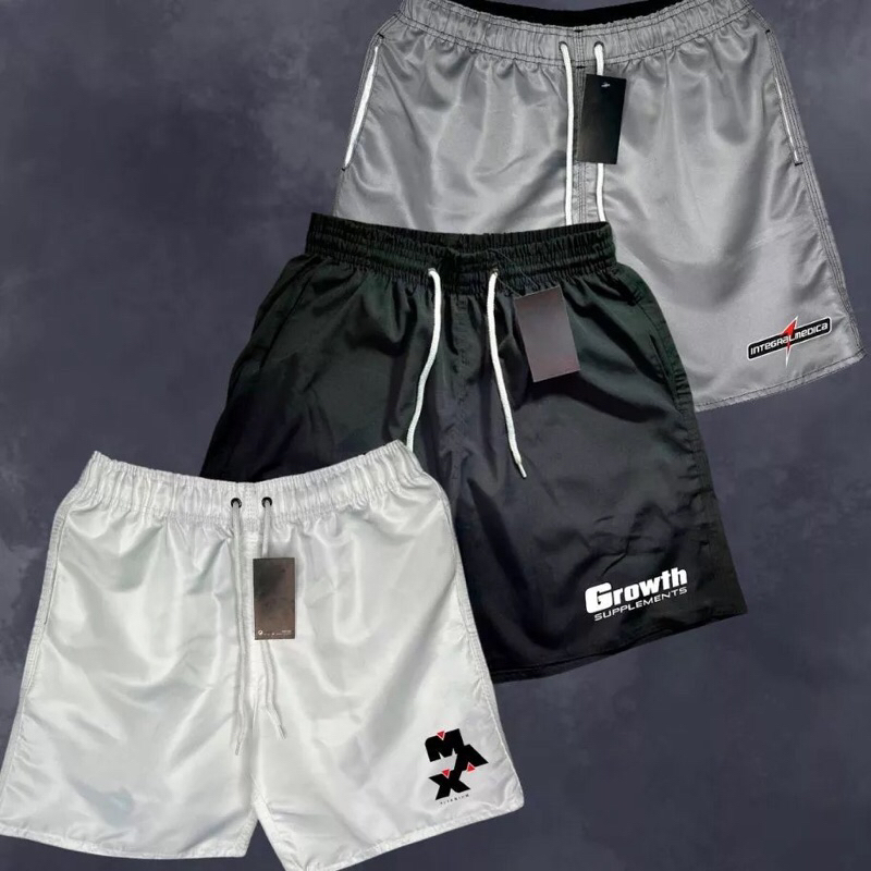 3 Shorts Tactel Bermuda Masculina Mauricinho Kit MIIX Tactel, Ideal Para Treinos, Academia, Corrida