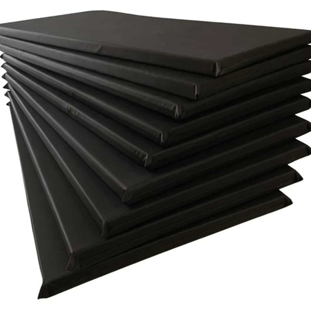 Kit 10 Colchonetes para Academia, Escola, Creche 90x43x3 D23 Preto