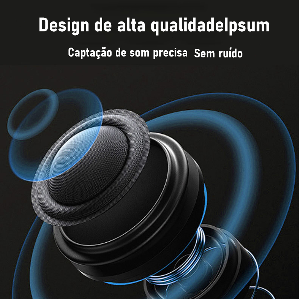 【Som Nítido & Limpo】Microfone Profissional com Fio 5m, Alta Qualidade, Som Claro para Karaokê, Igrejas, Palestras e Eve
